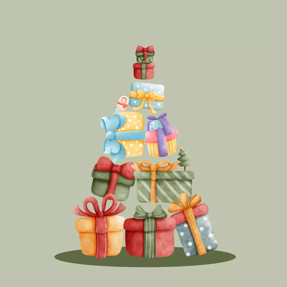 Christmas tree with gifts