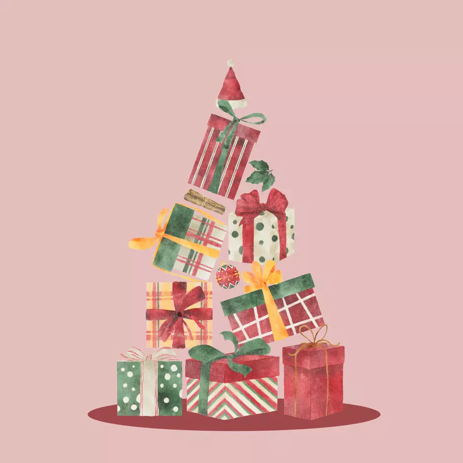 Christmas tree with gifts